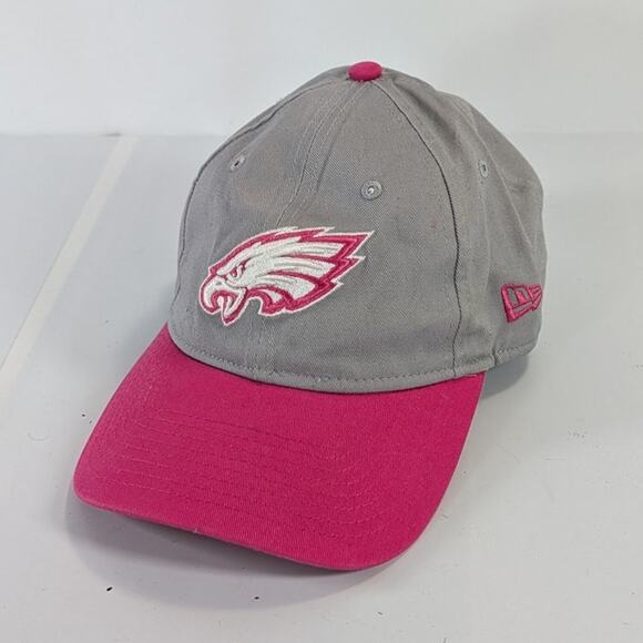 Philadelphia Eagles New Era 9forty Pink Snapback Adjustable Cap Hat Women - Picture 1 of 9